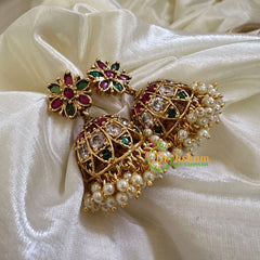 Premium AD Stone Jhumkas - G10406