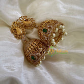 Premium Peacock AD Stone Jhumkas - G10407