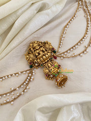 Red Green Bead Jada Bun Billai with Maatil -Bridal Jada Billai -Pearl Maatil -G0112