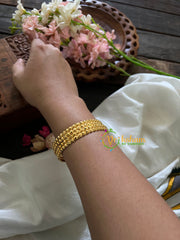 Gold Look Alike Daily Wear Bangles-Dotted -G2915