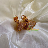 Premium White AD Stone Jhumkas -Dancing Girls- G10431