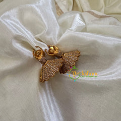 Premium White AD Stone Jhumkas -Dancing Girls- G10431