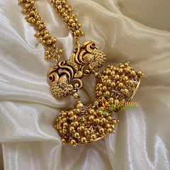 Traditional Jhumkas with Maatil-Peacock-Ghungroo-G10430