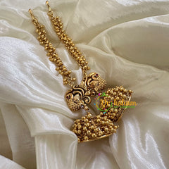 Traditional Jhumkas with Maatil-Peacock-Ghungroo-G10430