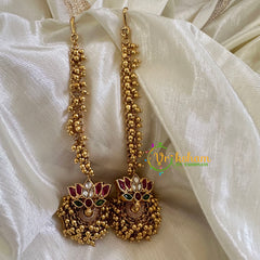 Traditional Jhumkas with Maatil-Lotus-Ghungroo-G10427