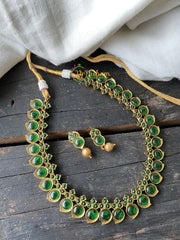 Green Kemp Simple Choker -G857