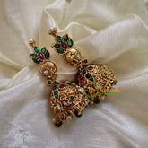 Premium AD Stone Jhumkas -Paisley- G10420