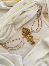 Red BeadLakshmi Jada Bun Billai with Maatil -Bridal Jada Billai -Pearl Maatil -G0101