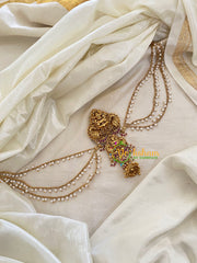 Red BeadLakshmi Jada Bun Billai with Maatil -Bridal Jada Billai -Pearl Maatil -G0101