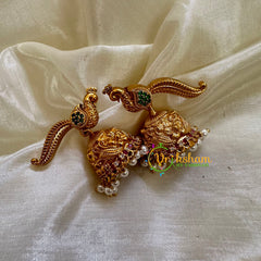 Premium Peacock AD Stone Jhumkas - G10415