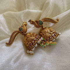 Premium Peacock AD Stone Jhumkas - G10415