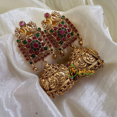 Premium AD Stone Ganesh Jhumkas - G10402