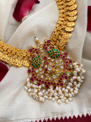 Precious Jadau Kundan Pendant Coin Neckpiece-J439