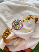 AD Stone Floral Pendant Plain Hipbelt-Flower and Fern-G3831