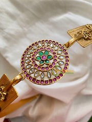 AD Stone Floral Pendant Plain Hipbelt-Flower and Fern-G3831