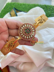 AD Stone Floral Pendant Plain Hipbelt-Flower and Fern-G3831