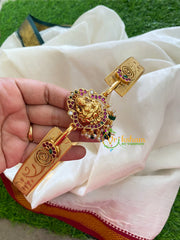 Premium AD Stone Lakshmi Pendant Plain Hipbelt-Paisley-G3825