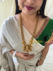 Premium AD Stone Pendant Lakshmi Haram-G5941