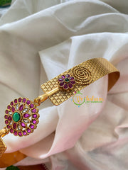 AD Stone Floral Pendant Plain Hipbelt-G3855