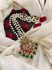Precious Jadau Kundan Pendant Pearl Malai -J474