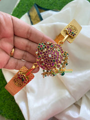 Exquisite AD Stone Pendant Plain Hipbelt-Dual Peacock-G3842