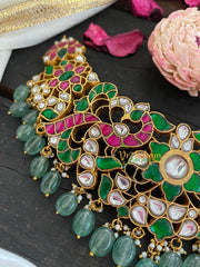 Precious Jadau Kundan High Neck Choker -J270