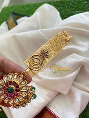 AD Stone Floral Pendant Plain Hipbelt-G3840