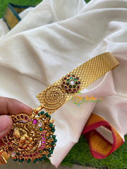 Premium AD Stone Lakshmi Pendant Plain Hipbelt -G3824