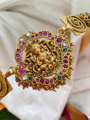 Premium AD Stone Lakshmi Pendant Plain Hipbelt-Ghungroo-G3826