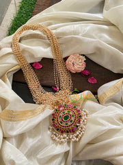 Exquisite Jadau Kundan Pendant Pearl Mala -1 -J244