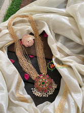 Exquisite Jadau Kundan Pendant Pearl Mala -1 -J244