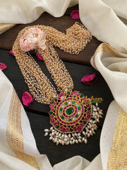 Exquisite Jadau Kundan Pendant Pearl Mala -1 -J244