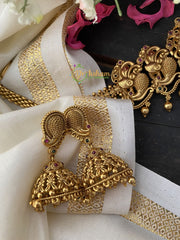Gold Look Alike Lakshmi High Neck Choker -G2440