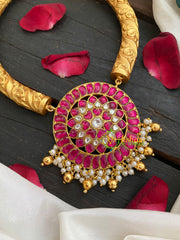 Exquisite Jadau Kundan Hasli Choker -j443