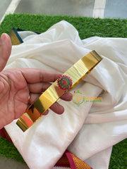 Simple Floral Pendant AD Stone Plain Hipbelt-G3838