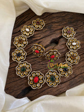 Navrathna Victorian Diamond Short Neckpiece -VV992