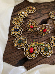 Navrathna Victorian Diamond Short Neckpiece -VV992