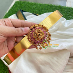 Exquisite Lakshmi Pendant Plain Hipbelt-Round-Red-G3850