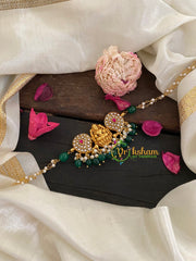 Layered Pearl Jadau Kundan Lakshmi Neckpiece-J255