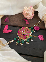 Layered Pearl Jadau Kundan Neckpiece-J257