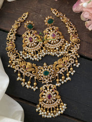 AD Stone Peacock Choker Neckpiece -G2760