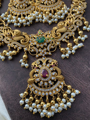 AD Stone Peacock Choker Neckpiece -G2760