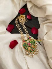 Precious Jadau Kundan Pendant Pearl Malai -J470