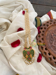 Precious Jadau Kundan Pendant Pearl Malai -J470