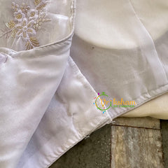 Premium White Organza Designer Readymade Blouse  -VS3076