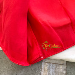 Premium Red Organza Designer Readymade Blouse -VS3077