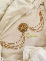 Peacock-Premium Jada Bun Billai with Maatil -Bridal Bun Jada Billai-Green Red -G9467