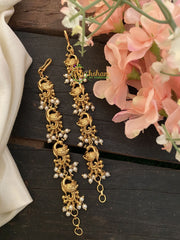 Peacock Single Strand Maatil with Pearls-G2582