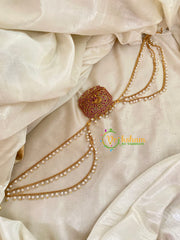 Peacock -Premium Jada Bun Billai with Maatil -Bridal Bun Jada Billai -Red-G9471