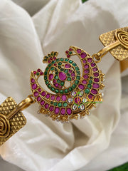 Exquisite AD Stone Pendant Plain Hipbelt-Half Moon- Pearl-G3844